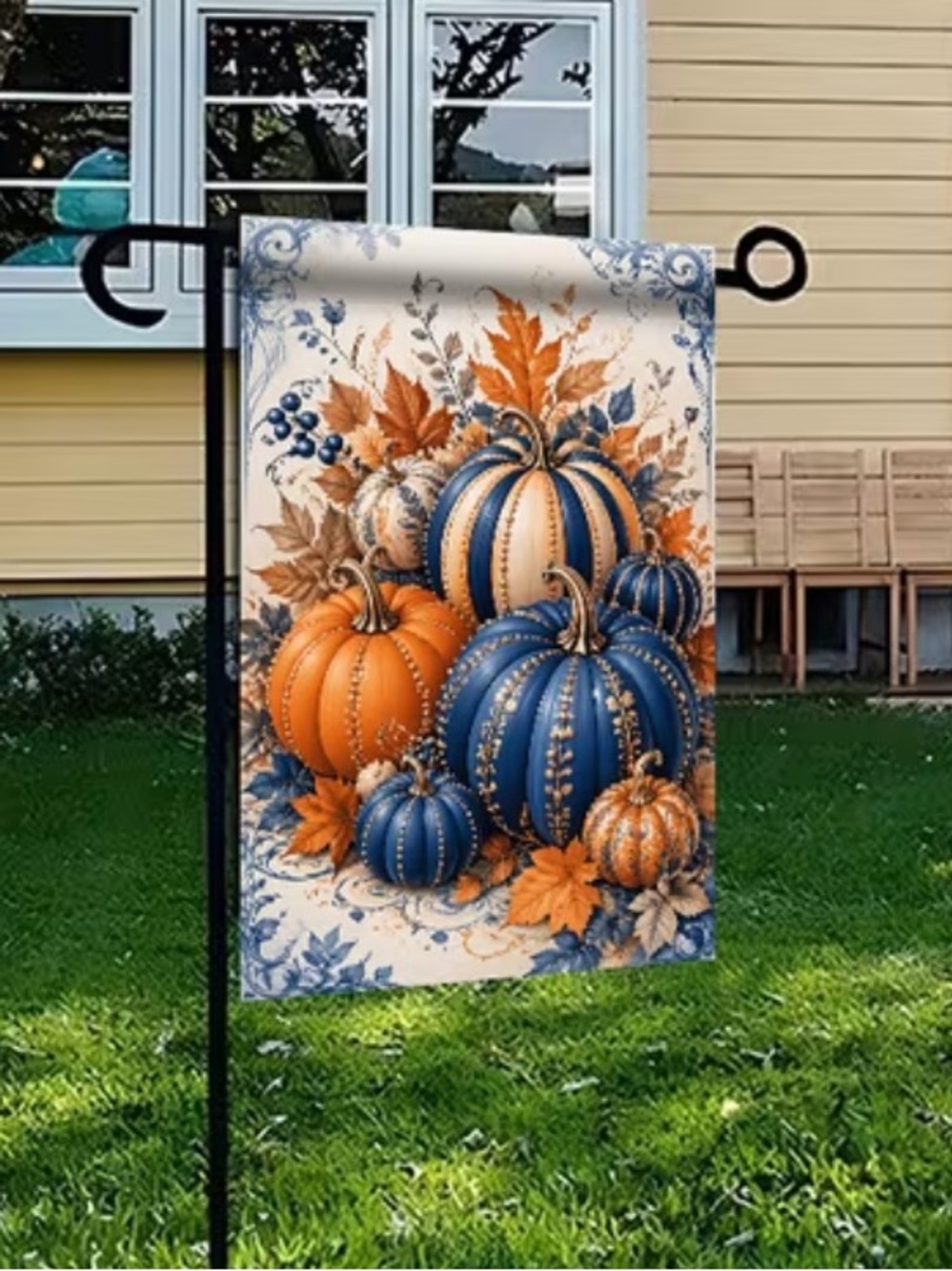 2D Flat Outdoor Pumpkin Garden Flag